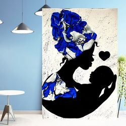 Mother and Baby Painting Black Woman Original Art African Woman Wall Art Mom Woman Acrylic Painting