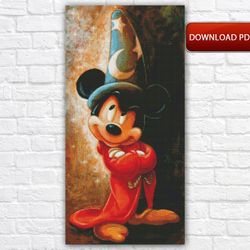 Mickey Mouse Cross Stitch Pattern / Disney Cross Stitch Pattern / Mickey Mouse PDF Cross Stitch Chart / Printable Chart