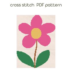 Flower cross stitch pattern Easy Kids cross stitch PDF Download /93/