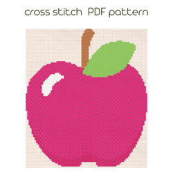 Apple cross stitch PDF pattern Easy Kids cross stitch /94/