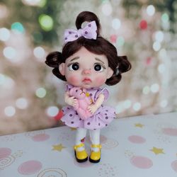 Ob11 doll/ Collectibles doll/BJD doll/Handmade clay doll 5.3 inch