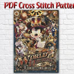 Mickey Cross Stitch Pattern / Disney Cross Stitch Pattern / Mickey Mouse Cross Stitch Chart / Disney Cross Stitch Chart