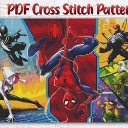 Spider Man Cross Stitch Pattern / Marvel Cross Stitch Pattern / Avengers Cross Stitch Chart / Marvel Heroes Instant PDF