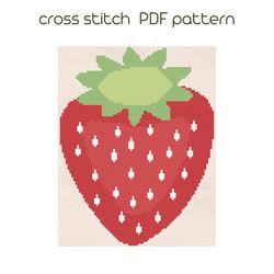 strawberry cross stitch pdf pattern easy kids cross stitch /99/