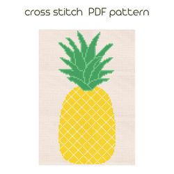 Pineapple cross stitch PDF pattern Easy Kids cross stitch /100/