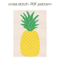 pineapple cross stitch pdf pattern easy kids cross stitch /100/