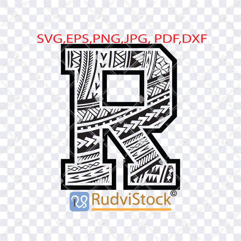 Tattoo Svg. Letters R Polynesian Tribal Tattoo Design. | Inspire Uplift