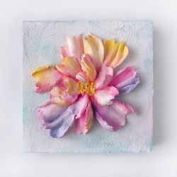 shabby chic shelf decor rainbow flower sculpture art floral painting mom sister birthday gift nursery bedroom wall decor