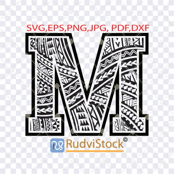 Samoa Lettering Polynesian Svg, Samoan Svg, Polynesian Tribal Pattern Letter - Inspire ...