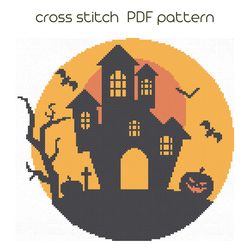 Happy Halloween Sampler Cross Stitch Pattern PDF Pumkin cross stitch /104/