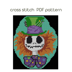 happy halloween sampler cross stitch pattern pdf mad jack cross stitch halloween pdf pattern instant download /111/