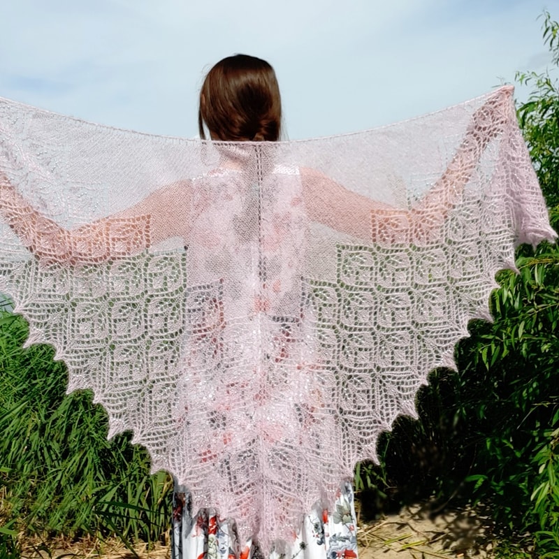 Cambria Shawl Knitting Pattern Knit Lace Wedding Shawl Wrap | Inspire ...