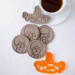 The Beatles cookie cutters. Set 5 pcs. Yellow Submarine