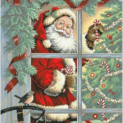 Digital - Vintage Cross Stitch Pattern - Santa Claus - PDF