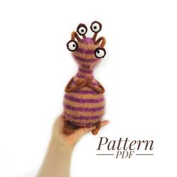 monster crochet pattern pdf funny creature horror toy halloween