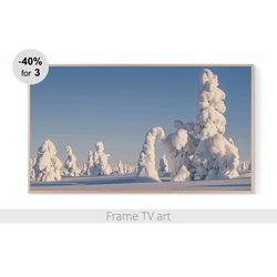 Frame TV Art Digital Download 4K, Frame TV art winter landscape, Frame Tv Art snow, Frame TV art Christmas nature | 228