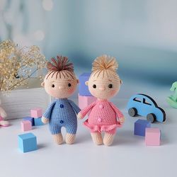 Crochet pattern of mini dolls in English. Crochet pattern doll. Tutorial crochet doll. Pattern baby doll. Pattern toys.