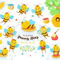 Honey bees clip art