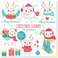 Christmas Llama Babies PNG