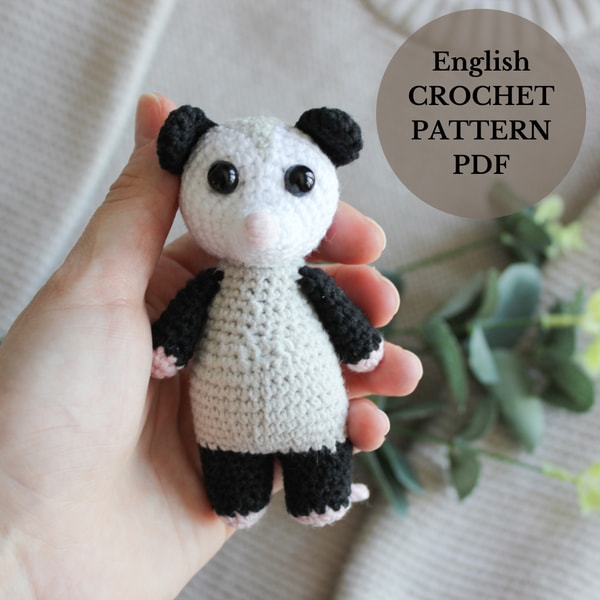 Crochet Pattern Pdf Example Crochet opossum pattern PDF, amigurumi animals tutorial, tin | Inspire ...