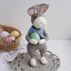PDF Pattern crochet easter bunny, Instant download, Crochet Pattern rabbit, Crochet animals