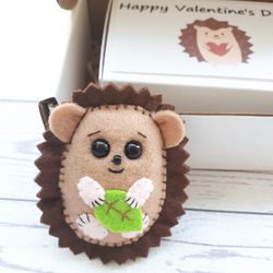 Hedgehog gifts, Pocket hug in a box, Valentines day gift for her, 21st birthday gift for her, Greeting card, Gift box