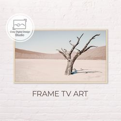 Samsung Frame TV Art | 4k Abstract Pastel Desert Landscape for The Frame TV | Digital Art Frame Tv | Neutral Colors Tree