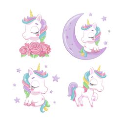 cute baby unicorn illustration. illustration for baby shower, greeting card, party invitation, png, jpg, eps, 300 dpi.