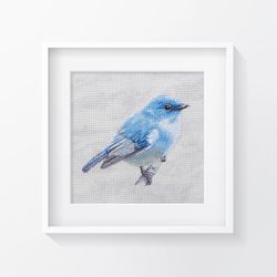 Bird cross stitch pattern PDF, Realistic bird