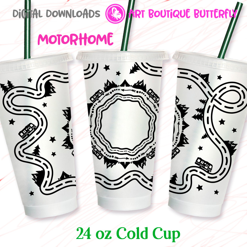 Camp Motorhome 24OZ cold cup decor clipart.jpg