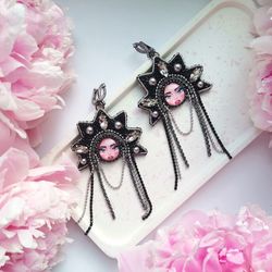 Handmade earrings Matryoshka, glum punk jewelry