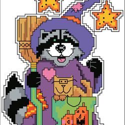 Digital - Vintage Cross Stitch Pattern - Halloween - PDF
