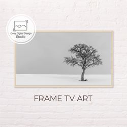 Samsung Frame TV Art | 4k Black And White Lonely Tree Photo Art For The Frame Tv | Digital Art Frame Tv
