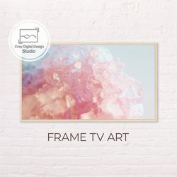 Samsung Frame TV Art | Pink Pastel Abstract Crystal Art for The Frame TV | Digital Art Frame Tv | Instant Download