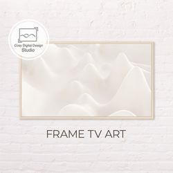 Samsung Frame TV Art | 4k White Abstract Art for The Frame Tv | Digital Art Frame Tv | Samsung Art Frame