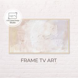 samsung frame tv art | pink and white abstract pastel art for the frame tv | digital art frame tv