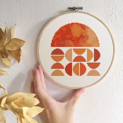 contemporary cross stitch pattern pdf modern cross stitch abstract geometric boho cross stitch