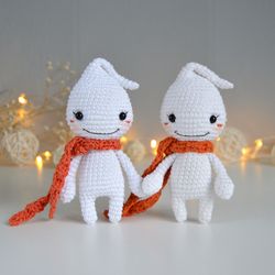 DIY PDF crochet amigurumi pattern Halloween Friendly Ghost