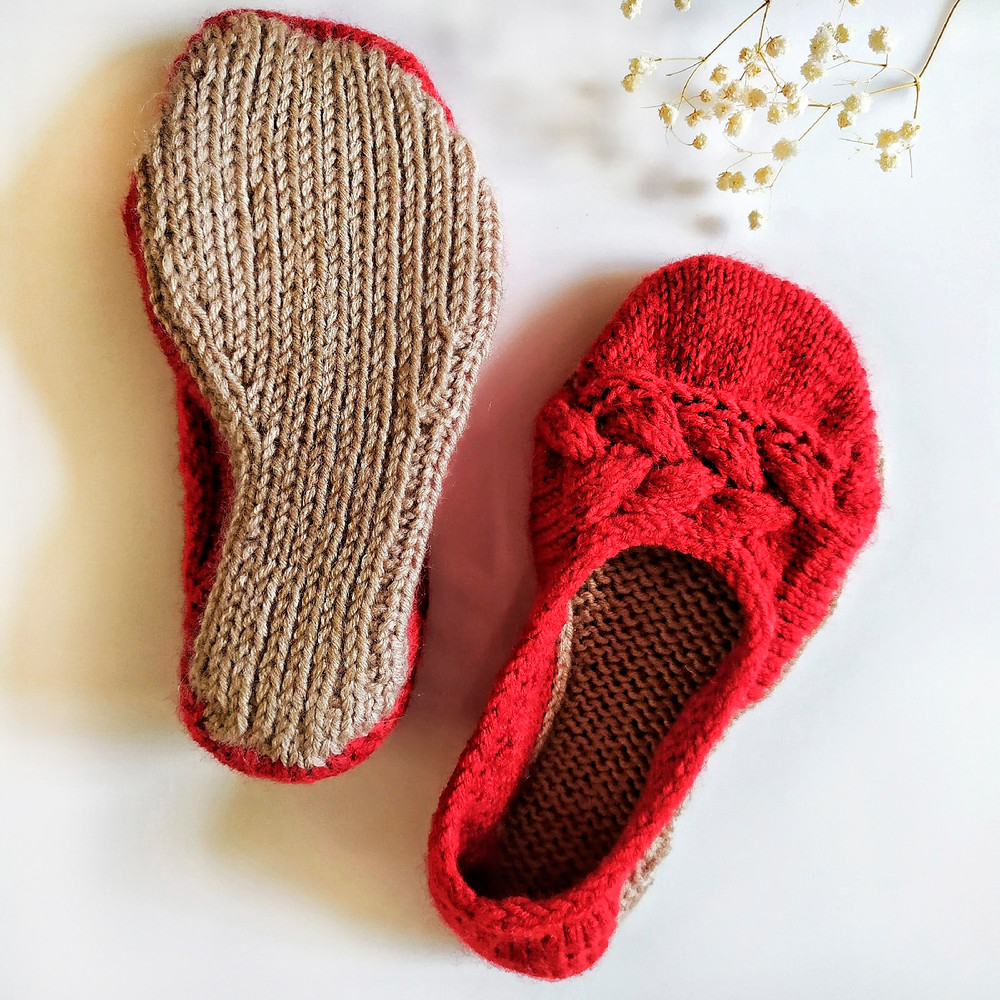 Women handknit ballet slippers Christmas gift Made to order