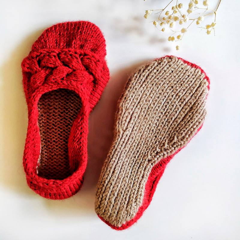 Women handknit ballet slippers Christmas gift Made to order
