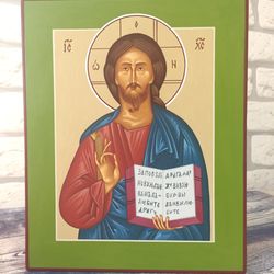 Jesus Christ | Hand-painted icon | pantocrator icon | Orthodox icon | Christian gift | Byzantine icon | Holy Icon