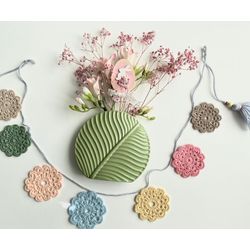 Crochet garland, children's room decor. Gift for a girl. Size 150 cm.