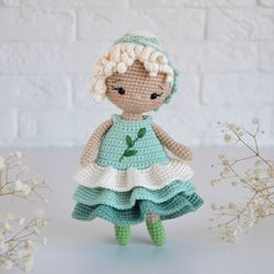 DIY PDF crochet amigurumi pattern Spring Fairy doll
