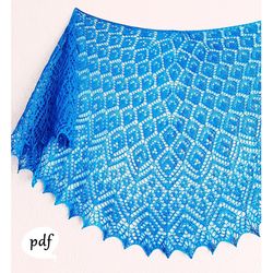 Wedding Shawl Knitting Pattern Knit Lace Wrap for Bride Crescent Shawl Pattern