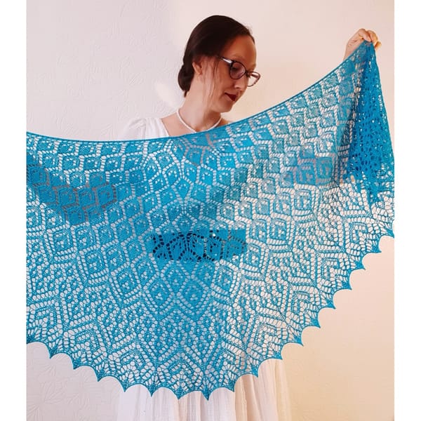 Wedding Shawl Knitting Pattern Knit Lace Wrap for Bride - Inspire Uplift