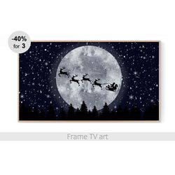 Digital Download for Frame TV 4K, Samsung Frame TV Art Christmas, Frame TV art winter, Frame Tv art Santa's sleigh 261