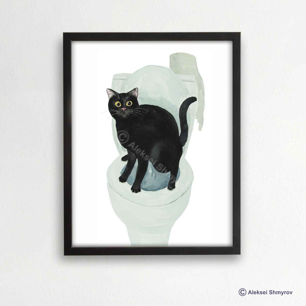 Black Cat Print Cat Decor Cat Art Home Wall-61-2.jpg