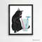 Black Cat Print Cat Decor Cat Art Home Wall-67-1.jpg