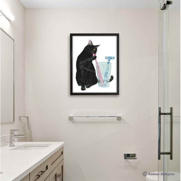 Black Cat Print Cat Decor Cat Art Home Wall-68.jpg
