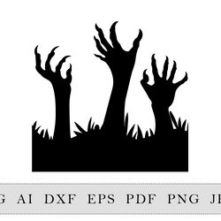 Zombie hands Silhouette Halloween Party decoration